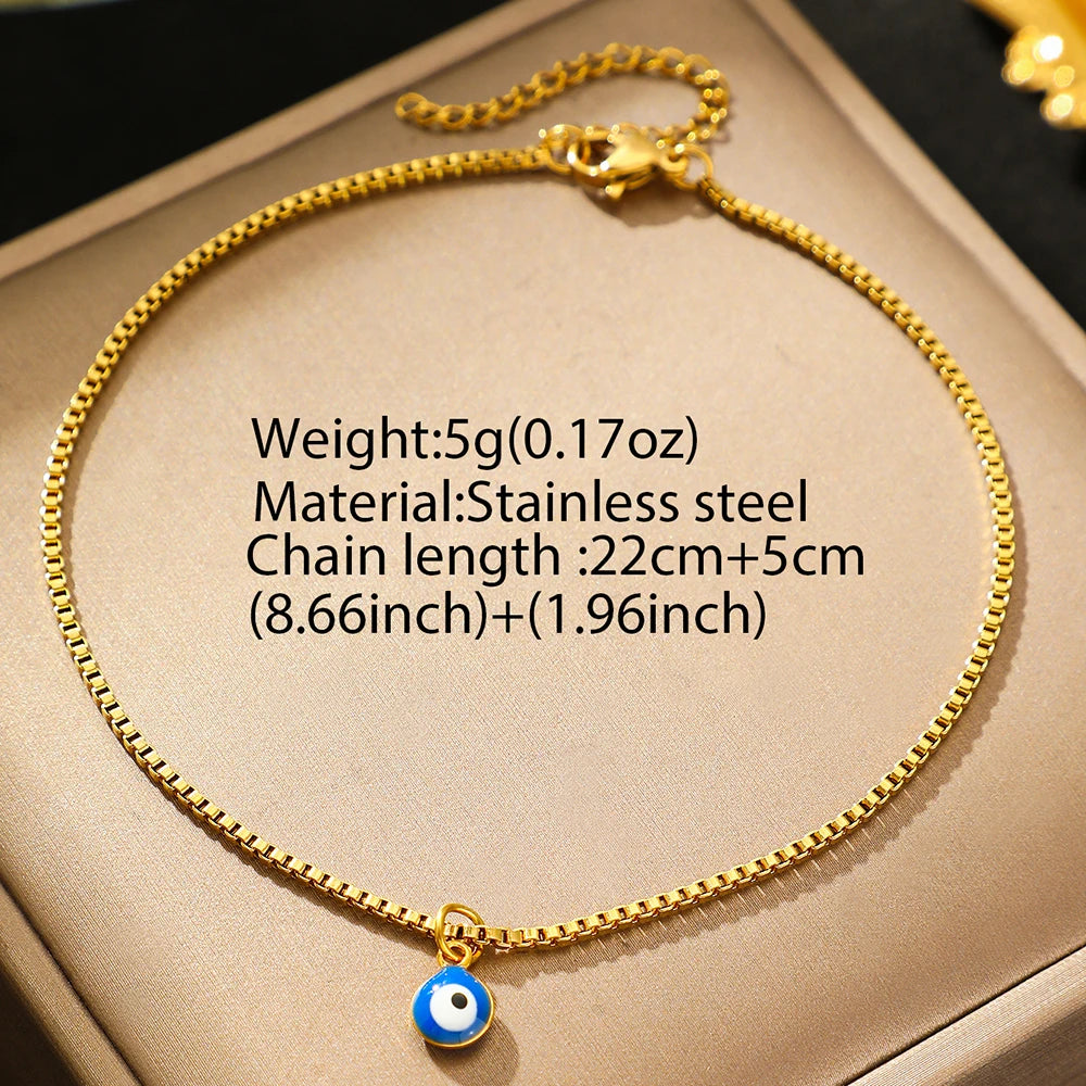 Elegant Blue Eye Anklet