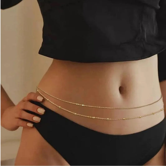 Elegant Double-Layer Belly Chain