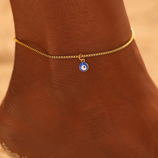 Elegant Blue Eye Anklet