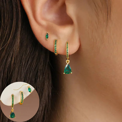 Elegant Punk Star Drop Earrings Set