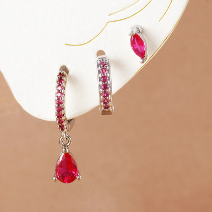 Elegant Punk Star Drop Earrings Set